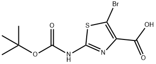 N-BOC-2-AMINO-5-BROMOTHIAZOLE-4-CARBOXYLIC ACID Structural