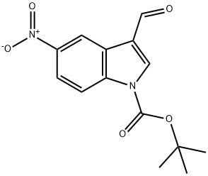 3-FORMYL-5-NITROINDOLE-1-CARBOXYLIC ACID TERT-BUTYL ESTER Structural