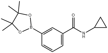 3-(N-CYCLOPROPYLAMINOCARBONYL)PHENYLBORONIC ACID, PINACOL ESTER Structural