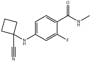 4-(1-CYANOCYCLOBUTYLAMINO)-2-FLUORO-N-METHYLBENZAMIDE Structural Picture
