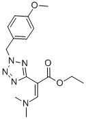 3-DIMETHYLAMINO-2-[2-(4-METHOXY-BENZYL)-2H-TETRAZOL-5-YL]-ACRYLIC ACID ETHYL ESTER Structural