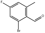 2-BROMO-4-FLUORO-6-METHYLBENZALDEHYDE Structural