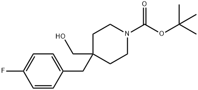 1-BOC-4-[(4-FLUOROPHENYL)METHYL]-4-(HYDROXYMETHYL)-PIPERIDINE Structural