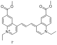 1-ETHYL-4-((E)-3-[1-ETHYL-6-(METHOXYCARBONYL)-4(1H)-QUINOLINYLIDENE]-1-PROPENYL)-6-(METHOXYCARBONYL)QUINOLINIUM IODIDE