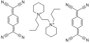 (TCNQ)2 PYRIDINOETHYLENE(DI-N,N'-BUTYL) Structural