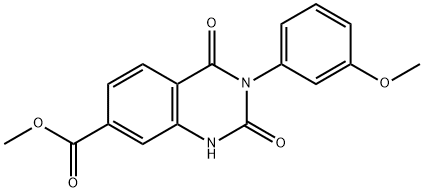 METHYL 3-(3-METHOXYPHENYL)-2,4-DIOXO-1,2,3,4-TETRAHYDROQUINAZOLINE-7-CARBOXYLATE Structural