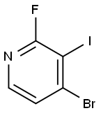 4-BroMo-2-fluoro-3-iodopyridine Structural