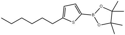 2-(5-Hexyl-2-thienyl)-4,4,5,5-tetramethyl-1,3,2-dioxaborolane Structural