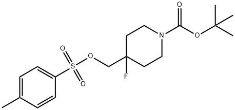 tert-butyl 4-fluoro-4-((tosyloxy)Methyl)piperidine-1-carboxylate Structural