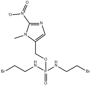 N,N'-Bis(2-bromoethyl)phosphorodiamidic acid (1-methyl-2-nitro-1H-imidazol-5-yl)methyl ester Structural