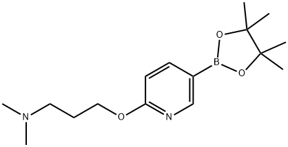 Dimethyl-{3-[5-(4,4,5,5-tetramethyl-[1,3,2]dioxaborolan-2-yl)-pyridin-2-yloxy]-propyl}-amine Structural