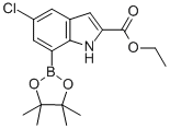 ETHYL 5-CHLORO-7 (4,4,5,5-TETRAMETHYL-1,3,2-DIOXABORYL) INDOLE-2-CARBOXYLATE Structural