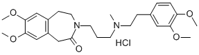 3-[3-[[2-(3,4-DIMETHOXYPHENYL)ETHYL]METHYLAMINO]PROPYL]-1,3,4,5-TETRAHYDRO-7,8-DIMETHOXY-2H-3-BENZAZEPIN-2-ONE HYDROCHLORIDE