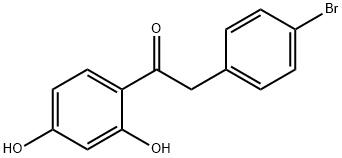 2-(4-Bromophenyl)-1-(2,4-dihydroxyphenyl)ethanone Structural