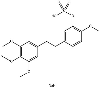 PHENOL, 2-METHOXY-5-[2-(3,4,5-TRIMETHOXYPHENYL)ETHYL]-, 1-(HYDROGEN SULFATE), SODIUM SALT Structural