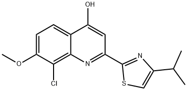 4-Quinolinol, 8-chloro-7-methoxy-2-[4-(1-methylethyl)-2-thiazolyl]-