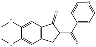 2-isonicotinoyl-5,6-diMethoxy-2,3-dihydro-1H-inden-1-one Structural Picture