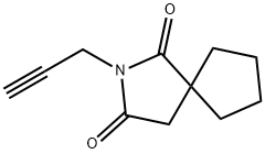 2-(2-Propynyl)-2-azaspiro(4.4)nonane-1,3-dione Structural