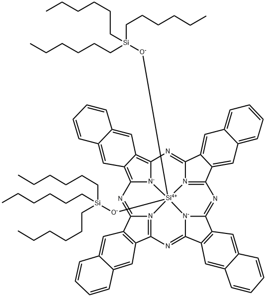 BIS(TRIHEXYLSILOXY)SILICON 2,3-NAPH- THALOCYANINE Structural