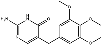 2-amino-5-[(3,4,5-trimethoxyphenyl)methyl]-1H-pyrimidin-4-one Structural