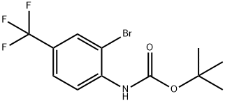 tert-butyl 2-bromo-4-(trifluoromethyl)phenylcarbamate Structural