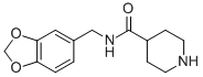 PIPERIDINE-4-CARBOXYLIC ACID (BENZO[1,3]DIOXOL-5-YLMETHYL)-AMIDE Structural