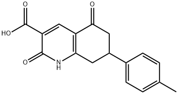 1,2,5,6,7,8-HEXAHYDRO-7-(4-METHYLPHENYL)-2,5-DIOXO-3-QUINOLINECARBOXYLIC ACID Structural