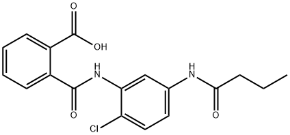 2-{[5-(BUTYRYLAMINO)-2-CHLOROANILINO]-CARBONYL}BENZOIC ACID Structural