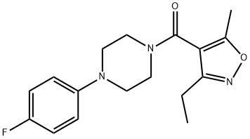 Methanone, (3-ethyl-5-methyl-4-isoxazolyl)[4-(4-fluorophenyl)-1-piperazinyl]-