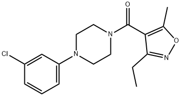 Methanone, [4-(3-chlorophenyl)-1-piperazinyl](3-ethyl-5-methyl-4-isoxazolyl)-