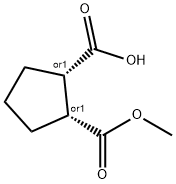 CIS-2-CARBOMETHOXYCYCLOPENTANE-1-CARBOXYLIC ACID Structural