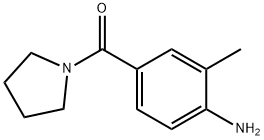 2-METHYL-4-(1-PYRROLIDINYLCARBONYL)ANILINE Structural