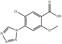 5-chloro-2-methoxy-4-(1H-tetrazol-1-yl)benzoic acid Structural