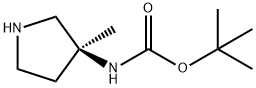 tert-butyl N-[(3S)-3-Methylpyrrolidin-3-yl]carbaMate Structural