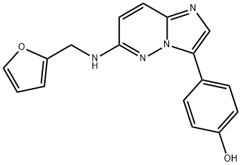 4-[6-[[(Furan-2-yl)methyl]amino]imidazo[1,2-b]pyridazin-3-yl]phenol