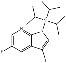 5-FLUORO-3-IODO-1-TRIISOPROPYLSILANYL-1H-PYRROLO[2,3-B]PYRIDINE Structural