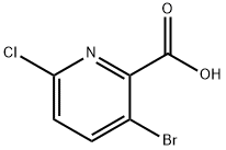 3-Bromo-6-chloro-2-pyridinecarboxylic acid Structural