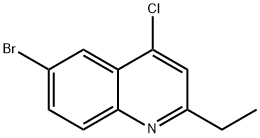 6-BROMO-4-CHLORO-2-ETHYLQUINOLINE Structural