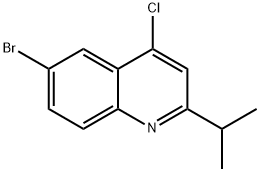 6-BROMO-4-CHLORO-2-ISOPROPYLQUINOLINE Structural