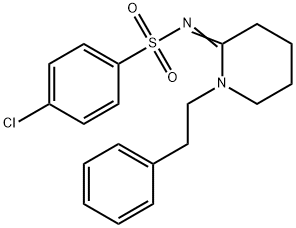 BenzenesulfonaMide, 4-chloro-N-[1-(2-phenylethyl)-2-piperidinylidene]- Structural