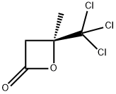 (S)-(-)-3-HYDROXY-3-METHYL-4,4,4-TRICHLOROBUTYRIC BETA-LACTONE Structural