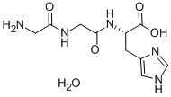 H-GLY-GLY-HIS-OH H2O Structural