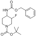 TERT-BUTYL 4-(BENZYLOXYCARBONYLAMINO)-3-FLUOROPIPERIDINE-1-CARBOXYLATE Structural