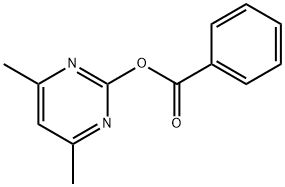 Benzoic acid 4,6-dimethyl-pyrimidin-2-yl ester Structural