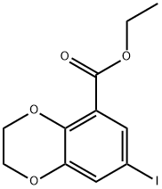 7-Iodo-2,3-dihydrobenzo[1,4]dioxine-5-carboxylic acid ethyl ester Structural