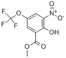 2-Hydroxy-3-nitro-5-trifluoromethoxy-benzoic acid methyl ester Structural