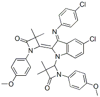 (Z)-4-((E)-5-CHLORO-3-(4-CHLOROPHENYLIMINO)-1-(1-(4-METHOXYPHENYL)-3,3-DIMETHYL-4-OXOAZETIDIN-2-YL)INDOLIN-2-YLIDENE)-1-(4-METHOXYPHENYL)-3,3-DIMETHYLAZETIDIN-2-ONE Structural