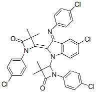 (Z)-4-((E)-5-CHLORO-1-(1-(4-CHLOROPHENYL)-3,3-DIMETHYL-4-OXOAZETIDIN-2-YL)-3-(4-CHLOROPHENYLIMINO)INDOLIN-2-YLIDENE)-1-(4-CHLOROPHENYL)-3,3-DIMETHYLAZETIDIN-2-ONE Structural