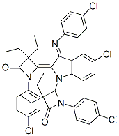 (Z)-4-((E)-5-CHLORO-1-(1-(4-CHLOROPHENYL)-3,3-DIETHYL-4-OXOAZETIDIN-2-YL)-3-(4-CHLOROPHENYLIMINO)INDOLIN-2-YLIDENE)-1-(4-CHLOROPHENYL)-3,3-DIETHYLAZETIDIN-2-ONE