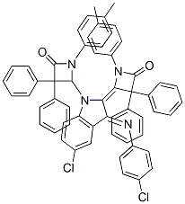 (Z)-4-((E)-5-CHLORO-3-(4-CHLOROPHENYLIMINO)-1-(4-OXO-3,3-DIPHENYL-1-P-TOLYLAZETIDIN-2-YL)INDOLIN-2-YLIDENE)-3,3-DIPHENYL-1-P-TOLYLAZETIDIN-2-ONE